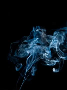 Smoke texture on black background Stock Photos