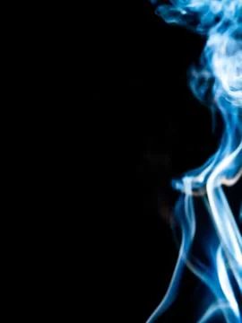Smoke texture on black background Stock Photos