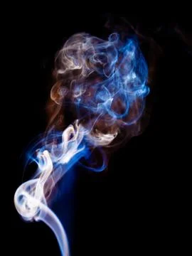 Smoke texture on black background Fotos Stock