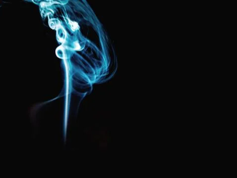 Smoke texture on black background Fotos de archivo