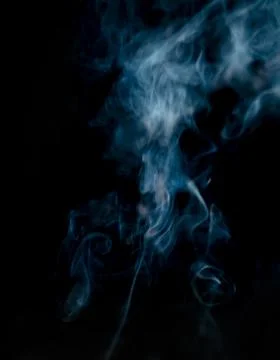 Smoke texture on black background Stock Photos