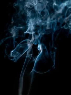 Smoke texture on black background Stock Photos