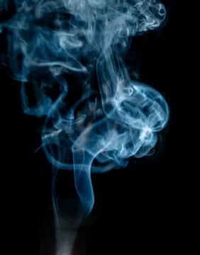 Smoke texture on black background Stock Photos