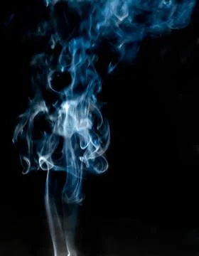 Smoke texture on black background Stock Photos