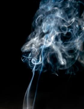 Smoke texture on black background Stock Photos