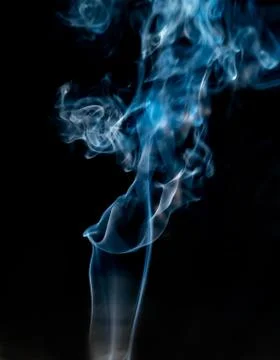 Smoke texture on black background Stock Photos