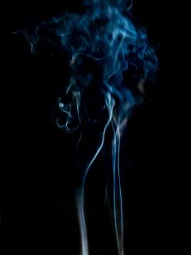 Smoke texture on black background Stock Photos