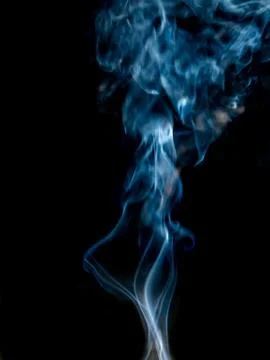 Smoke texture on black background Stock Photos