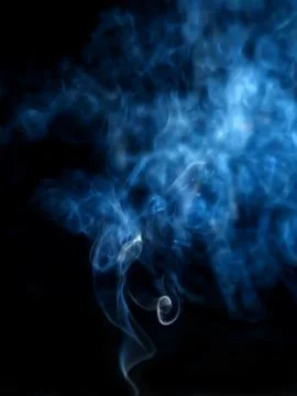 Smoke texture on black background Stock Photos