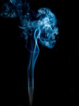 Smoke texture on black background Stock Photos