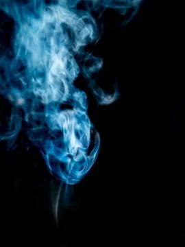 Smoke texture on black background Stock Photos