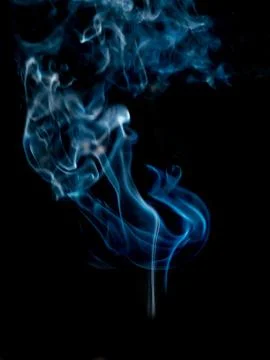 Smoke texture on black background Stock Photos