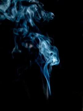 Smoke texture on black background Stock Photos
