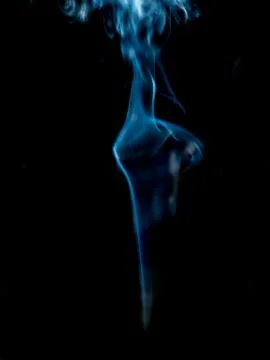 Smoke texture on black background Stock Photos