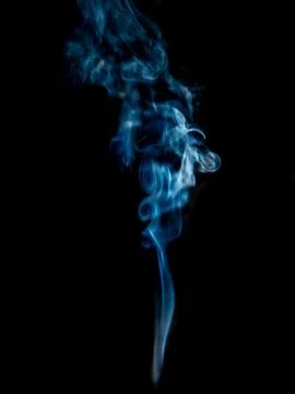 Smoke texture on black background Stock Photos