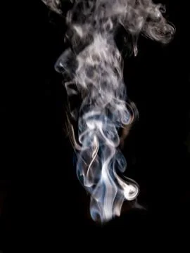 Smoke texture on black background Stock Photos