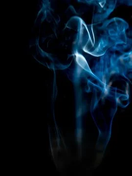 Smoke texture on black background Stock Photos