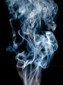 Smoke texture on black background Stock Photos
