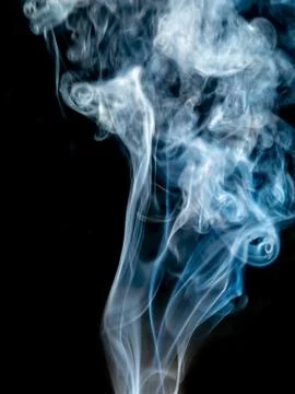 Smoke texture on black background Stock Photos