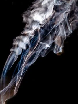 Smoke texture on black background Stock Photos