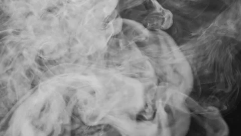 Smoke texture vapor cloud white smog dark Vidéo 247160032