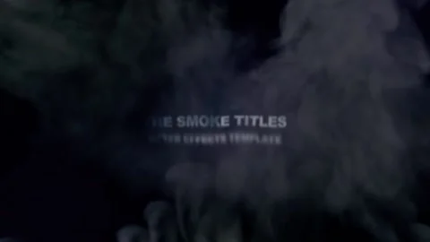 Smoke titles and logo reveal Stock After Effects