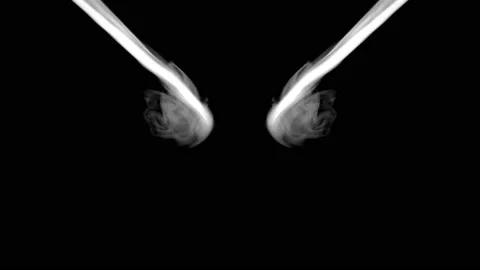 Smoke on top alpha channel Video stock 86495597