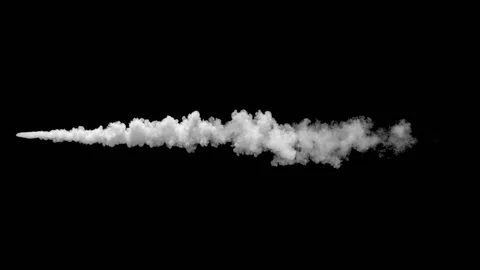 Smoke Trail Flight Stock Footage 168839923
