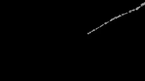 Smoke Trail up in the Sky Stock Footage 32188782