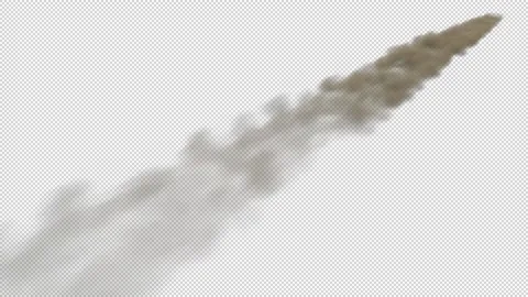 Smoke trailing with Alpha Video stock 160139326
