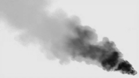 Smoke trailing with Alpha Video stock 160139446