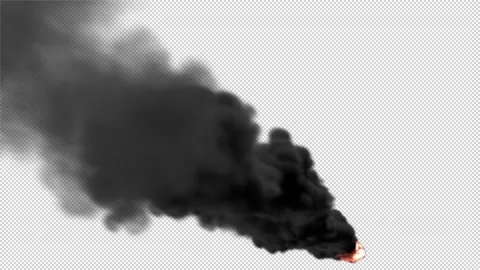 Smoke trailing with Alpha Video stock 160139474