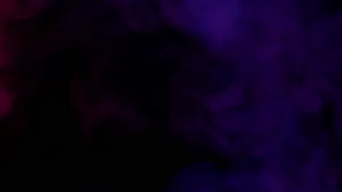Smoke from Ultrasonic Aroma Diffuser and colorful light on black background. Stock Footage 225057791