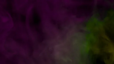 Smoke from Ultrasonic Aroma Diffuser and colorful light on black background. Stock Footage 238749022