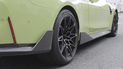 Smoke from under the wheels of the car Stock Footage 161835450
