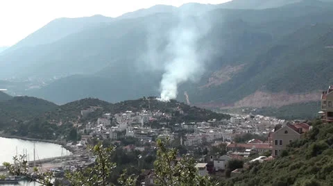 Smoke uptown Stock Footage 24610437