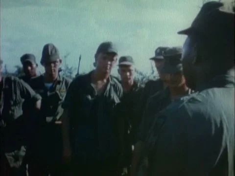 Smoke is used to simulate nighttime for a soldier training exercise in 1966. Stock Footage