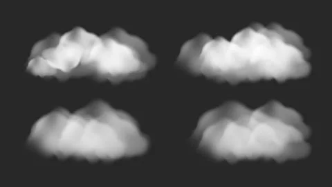 Smoke Vapor cloud overlay effect Realistic vector. Illustrazione stock