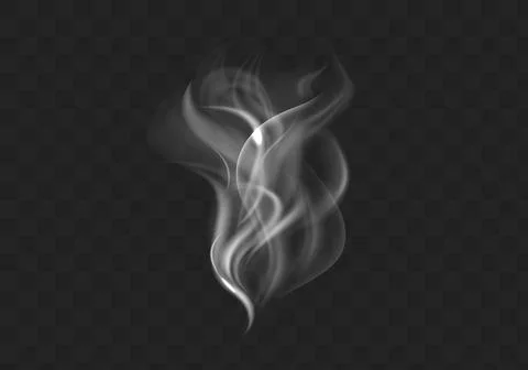 Smoke vector collection. White isolated cigarette smoke. Transparent specia.. Stock Illustration