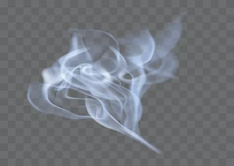 Smoke vector collection. White isolated cigarette smoke. Stock Illustration