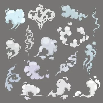 Smoke vector smoked shape and smoking effect of smokers cigarette illustration Stock Illustration