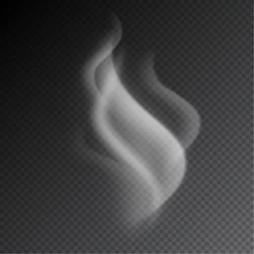 Smoke vectors on transparent background. Stock Illustration