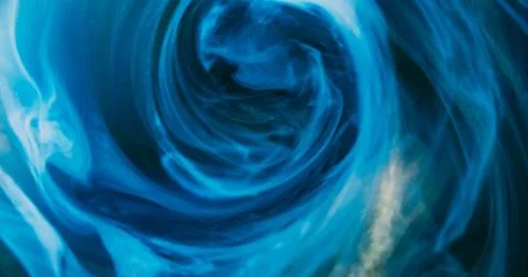 Smoke vortex ink cloud blue haze cloud paint water Foto stock