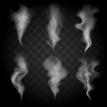 Smoke Wave Set Stock Illustration