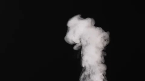 Smoke waving on a black background Stock Footage 119960497