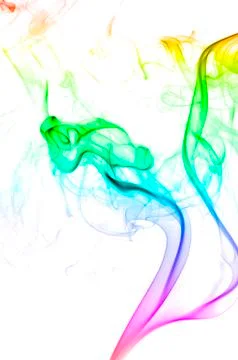 Smoke on white background Photos