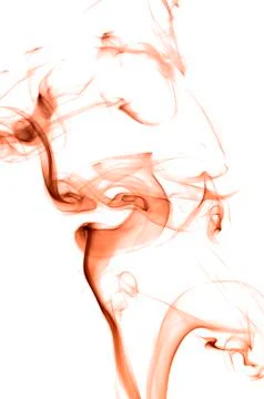 Smoke on white background Stockfoto's