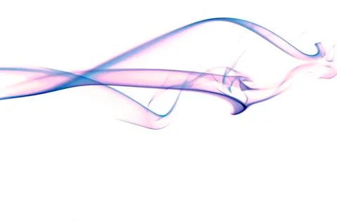 Smoke on white background Stockfoto's