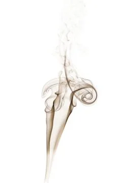Smoke on a white background Stock Photos