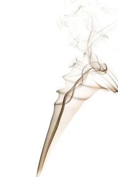 Smoke on a white background 库存照片